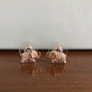 Kate Spade Gold, Crystal Elephant Stud Earrings